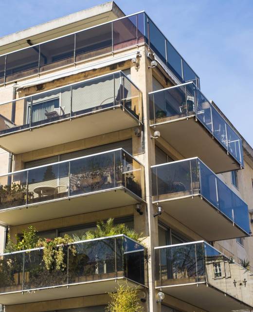 Design, architecture and exterior concept - Modern balconies.